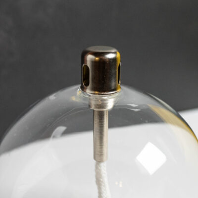 Glass Oil Lamp NO.1 - ORBIT - zoom on the wick holder close