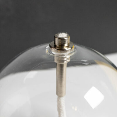 Glass Oil Lamp NO.1 - ORBIT - zoom wickholder open