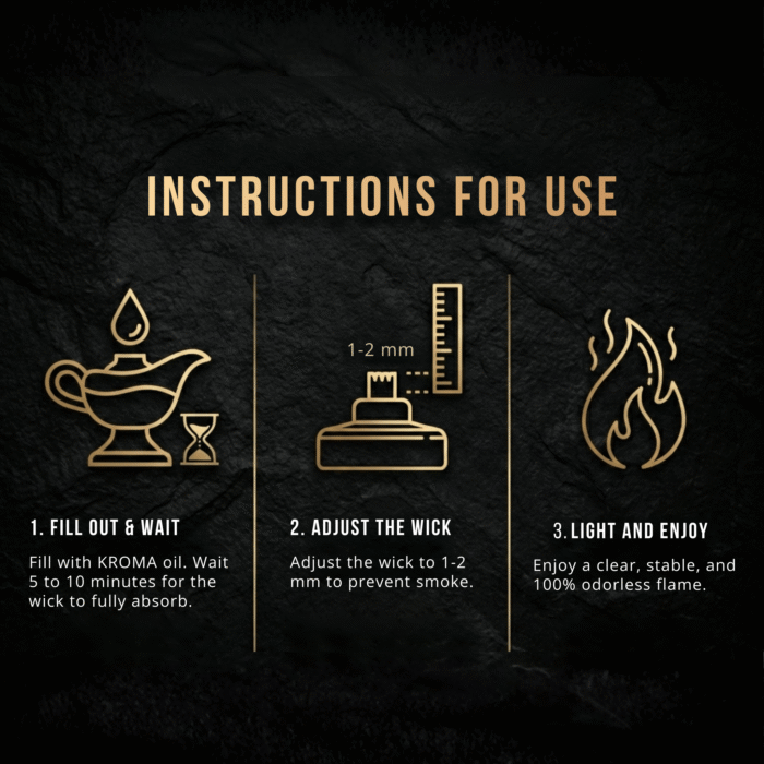 Instructions for use - How to fill an oil lamp
